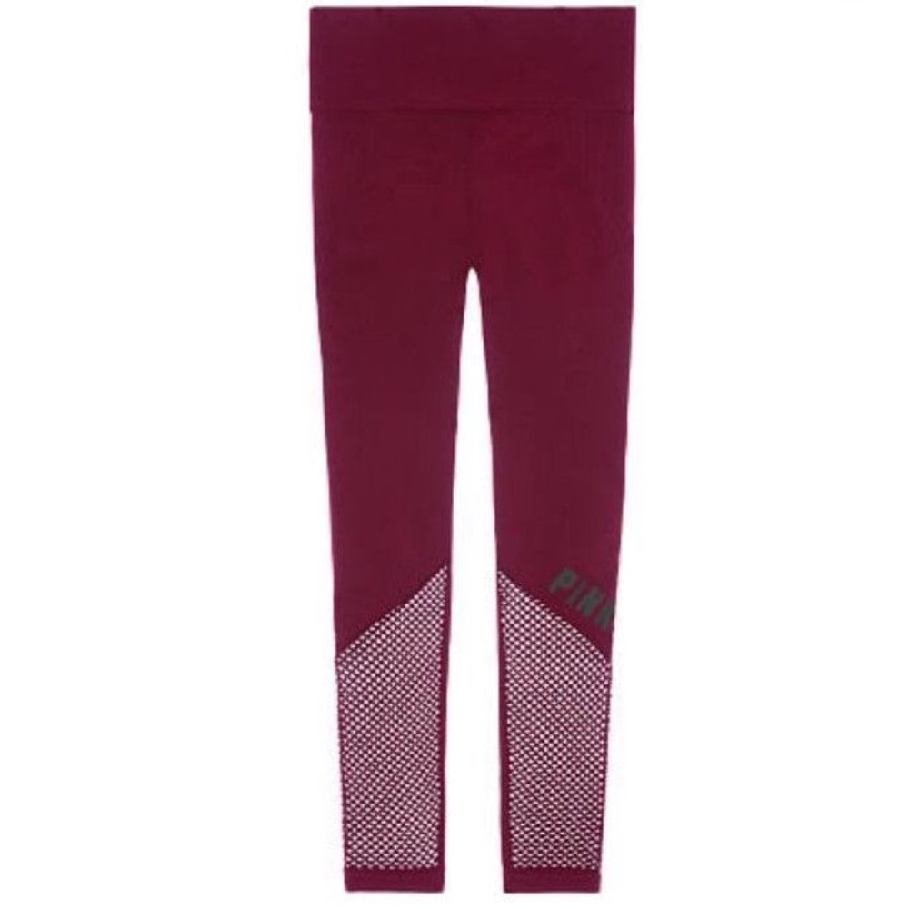 NWT PINK Ultimate Seamless Leggings Maroon - Picture 3 of 4